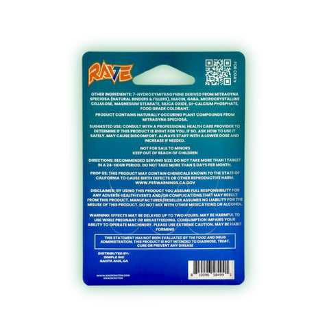 Rave 7 Hydroxy Tablet Tropical Bliss 10mg 6ct