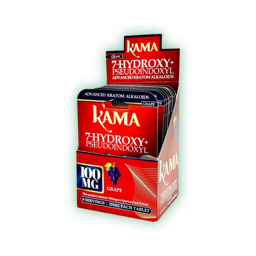 Kama 7-Hydroxy + Pseudo Chewable Grape Tablet 100mg