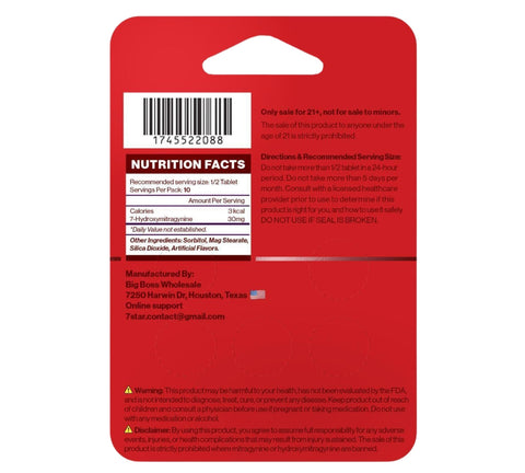 7 Star 7-hydroxymitragynine 5 Count Pack WildBerry Flavor