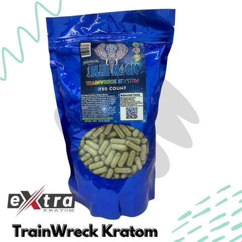 Trainwreck Kratom Capsule - Blue Magic