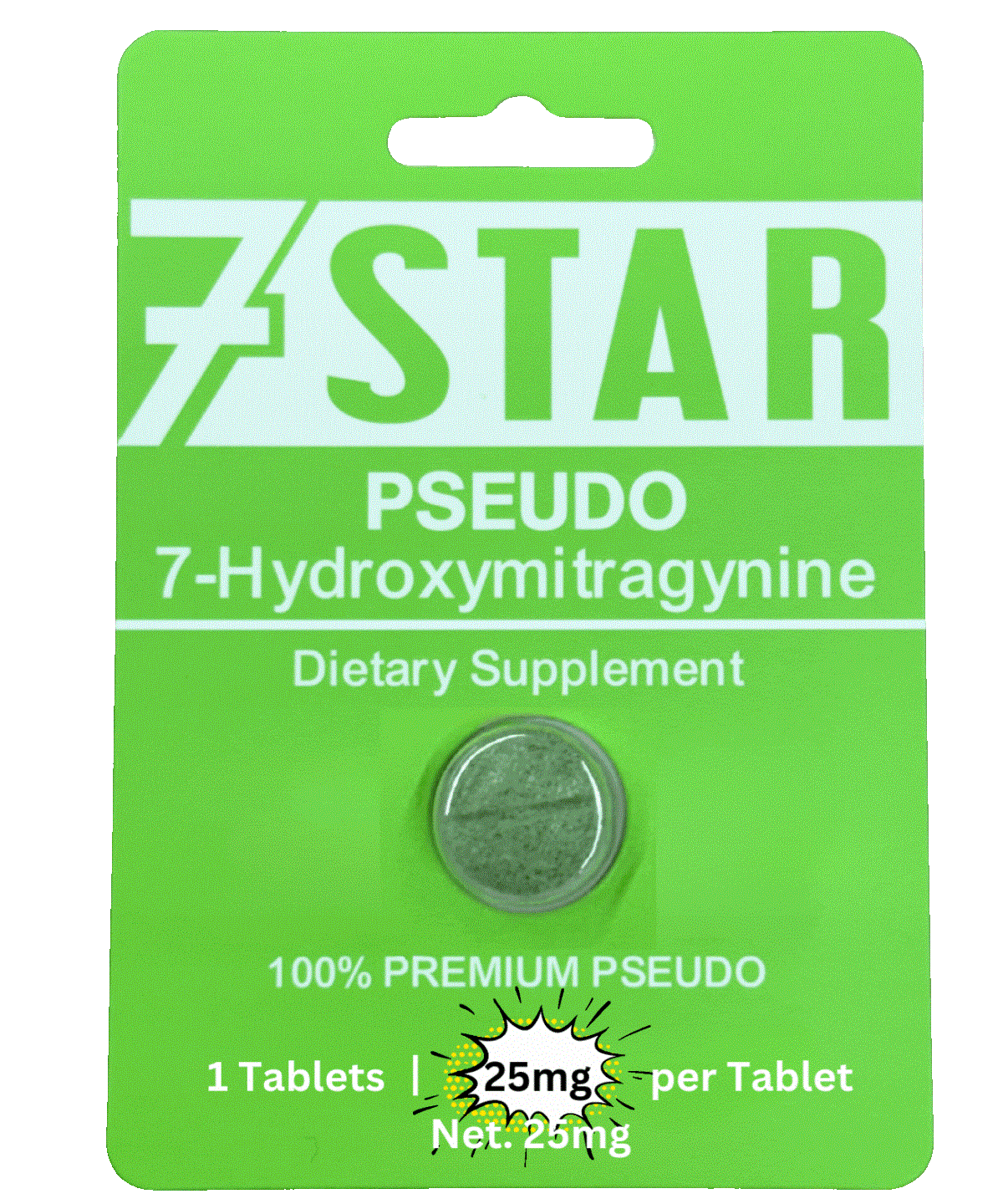 7 Star PSEUDO 7 Hydroxy 25 Mg 1 Count Pack